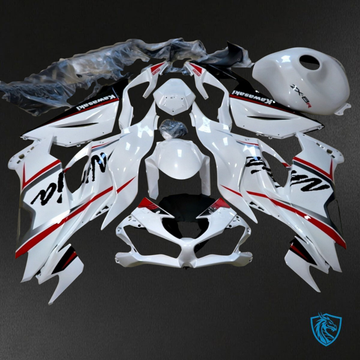 Kawasaki ZX-6R ZX636 (2019-2020) White Stripes - Replacement Motorcycle Fairings Kit