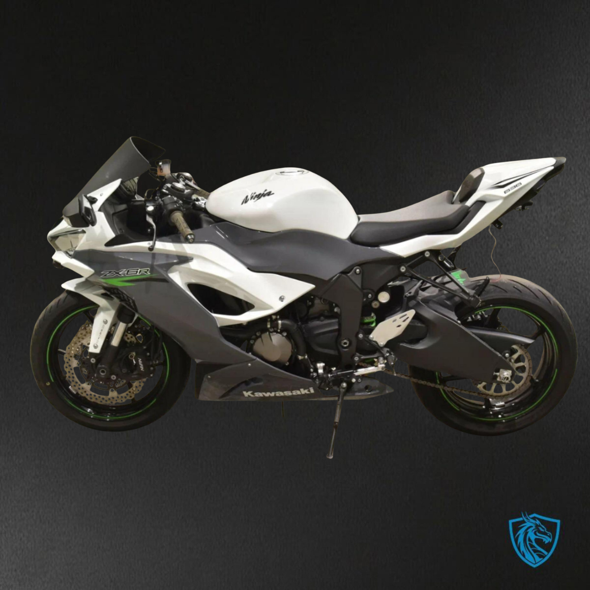 Kawasaki ZX-6R ZX636 (2019–2020) Glossy Gray & White ABS Bodywork - Fairings Kit