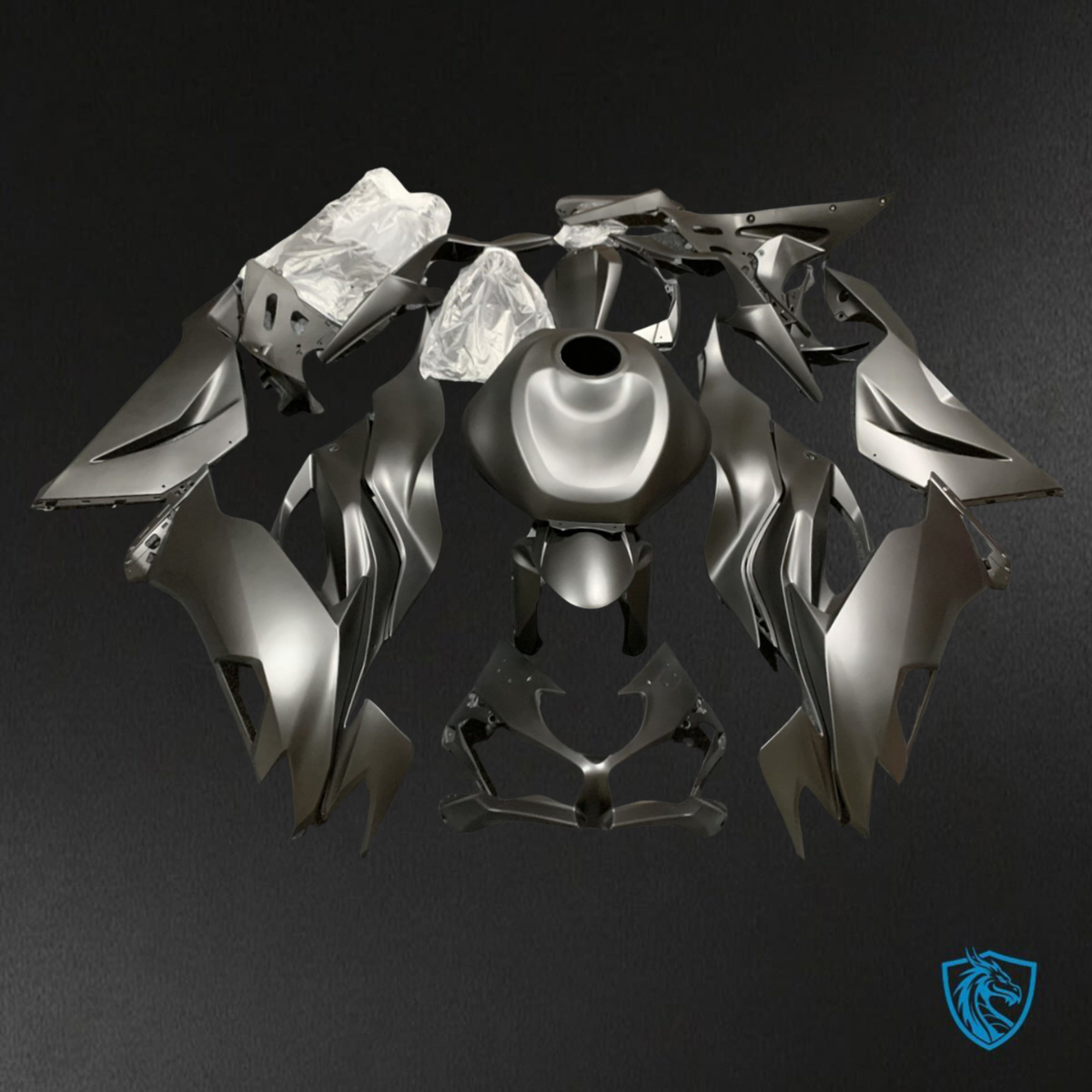Kawasaki ZX-6R ZX636 (2019–2020) Matte Gray ABS Bodywork - Fairings Kit