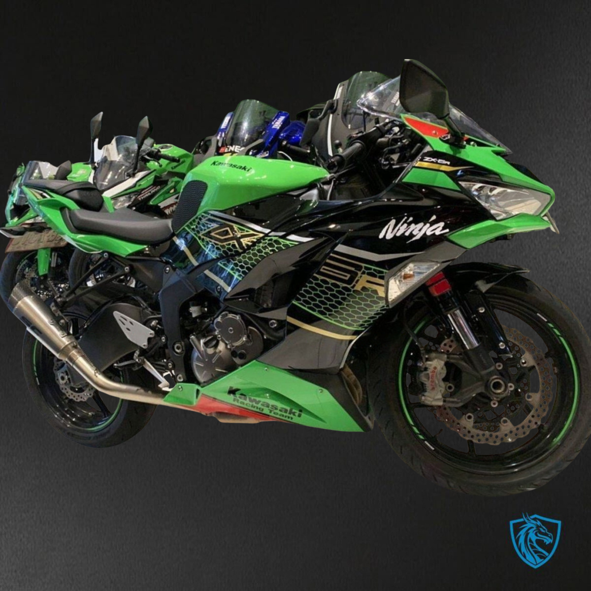 Kawasaki ZX-6R ZX636 (2019-2020) Black & Green Stripe ABS Bodywork - Fairings Kit