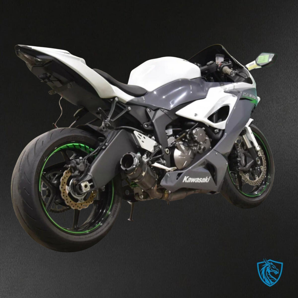 Kawasaki ZX-6R ZX636 (2019–2020) Glossy Gray & White ABS Bodywork - Fairings Kit