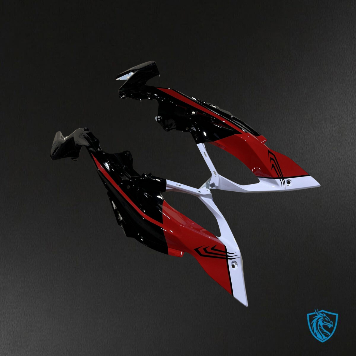 Kawasaki ZX-6R ZX636 (2019–2020) Glossy Black, Red & White - Replacement Motorcycle Fairings Kit