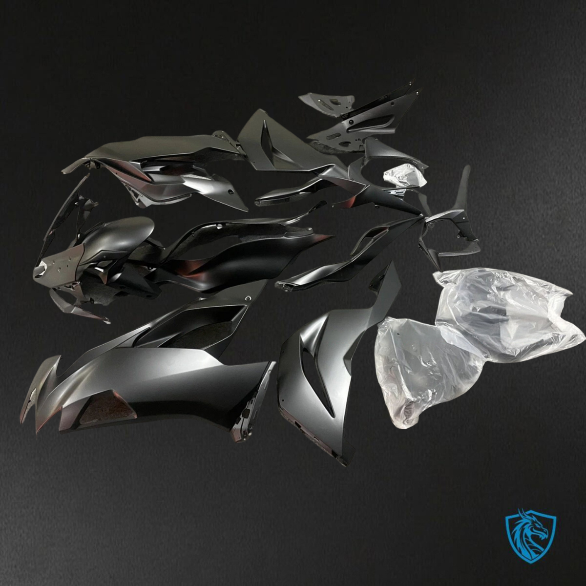 Kawasaki ZX-6R ZX636 (2019–2020) Black Without logos ABS Bodywork - Fairings Kit