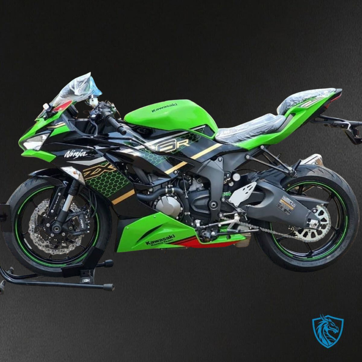 Kawasaki ZX-6R ZX636 (2019-2020) Black & Green Stripe ABS Bodywork - Fairings Kit
