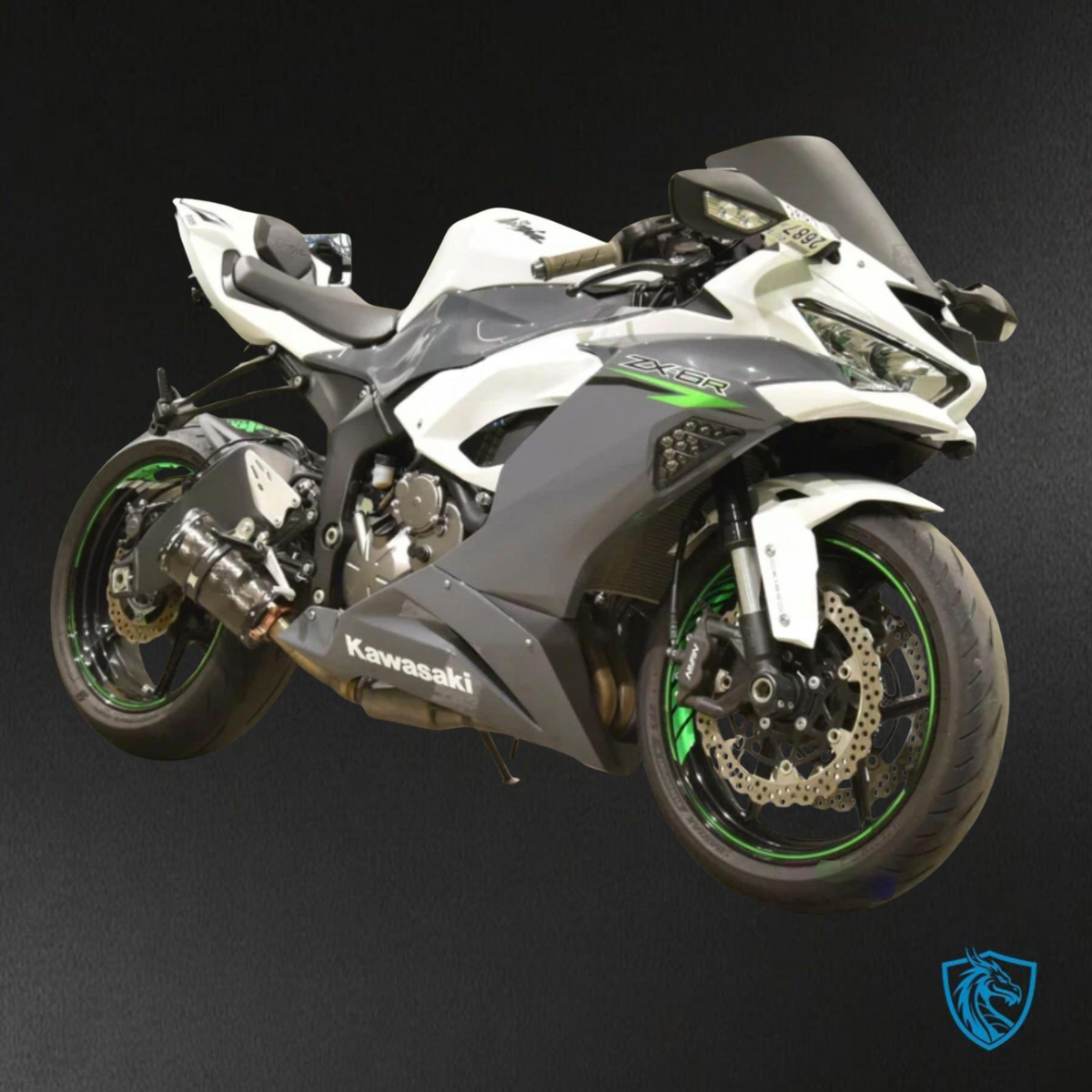Kawasaki ZX-6R ZX636 (2019–2020) Glossy Gray & White ABS Bodywork - Fairings Kit
