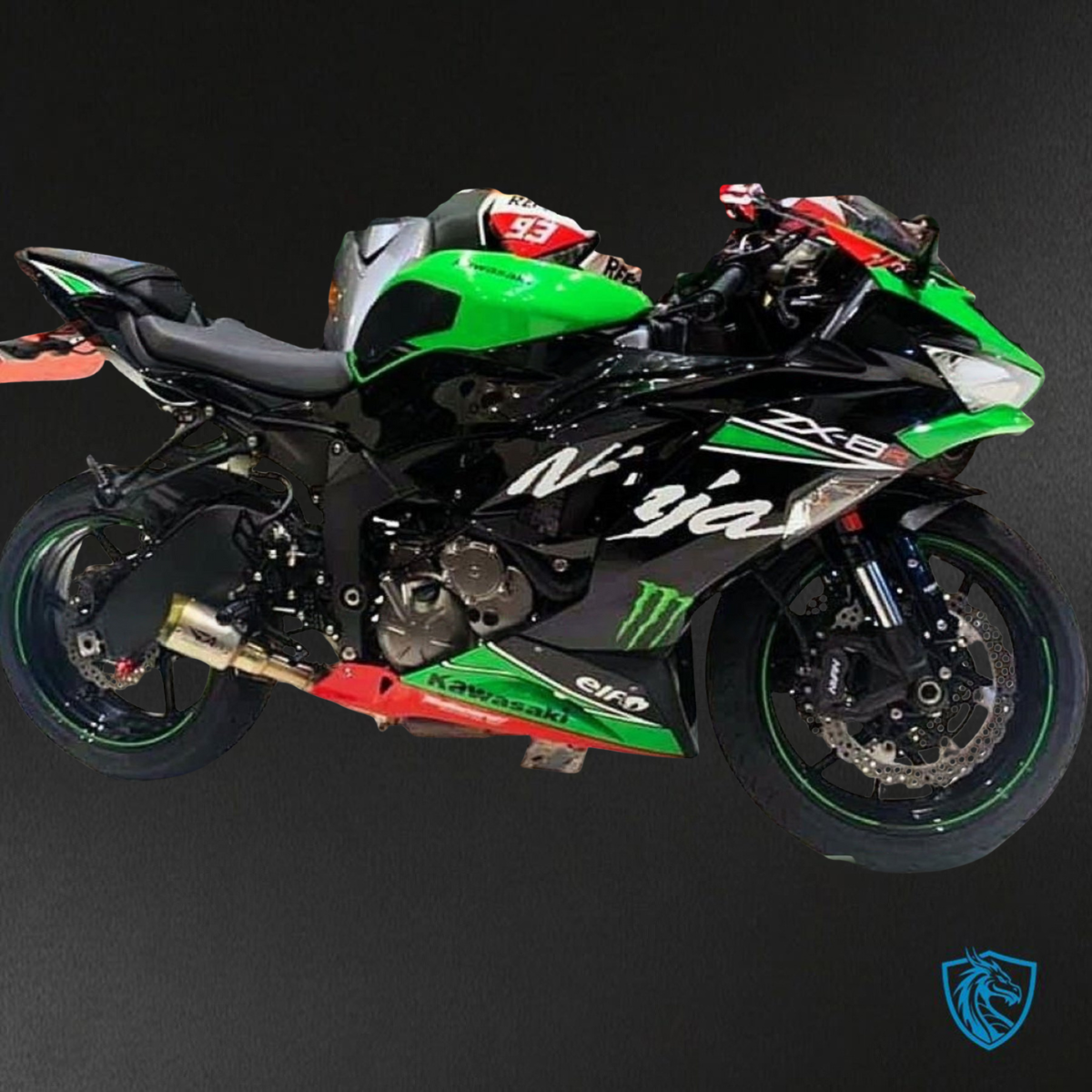 Kawasaki ZX-6R ZX636 (2019-2020) Black & Green Stripe ABS Bodywork - Fairings Kit