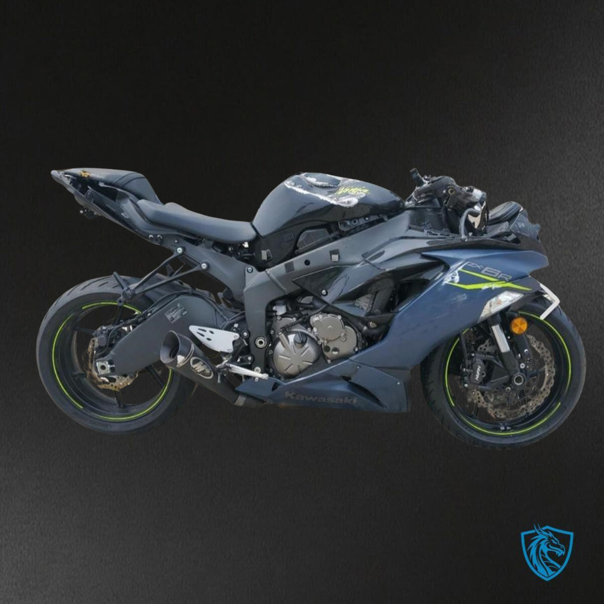 Kawasaki ZX-6R ZX636 (2019–2020) Glossy Gray Fairings Kit - Aftermarket ABS Bodywork