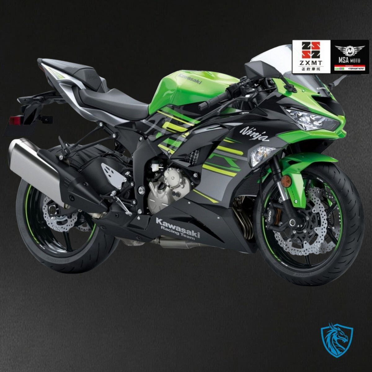 Kawasaki ZX-6R ZX636 (2019-2020) Green & Black - Replacement Motorcycle Fairings Kit