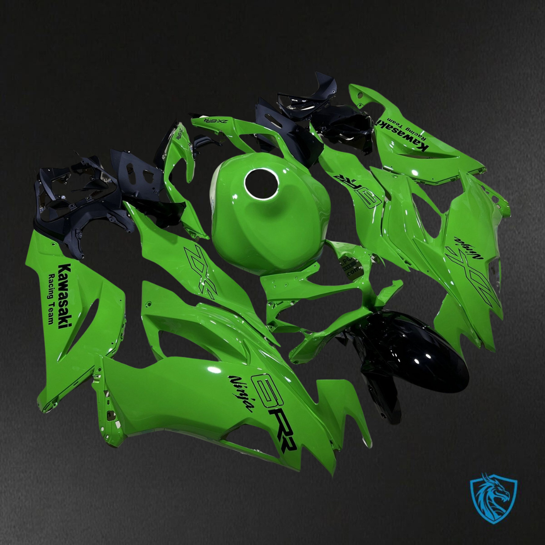Kawasaki ZX-6R ZX636 (2019-2020) Glossy Green & Black ABS Bodywork - Fairings Kit