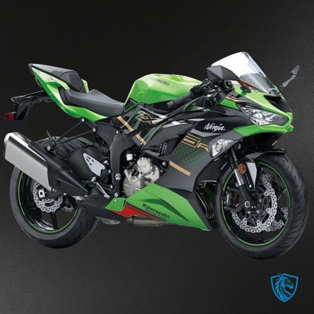 Kawasaki ZX-6R ZX636 (2019-2020) Black & Green Stripe ABS Bodywork - Fairings Kit
