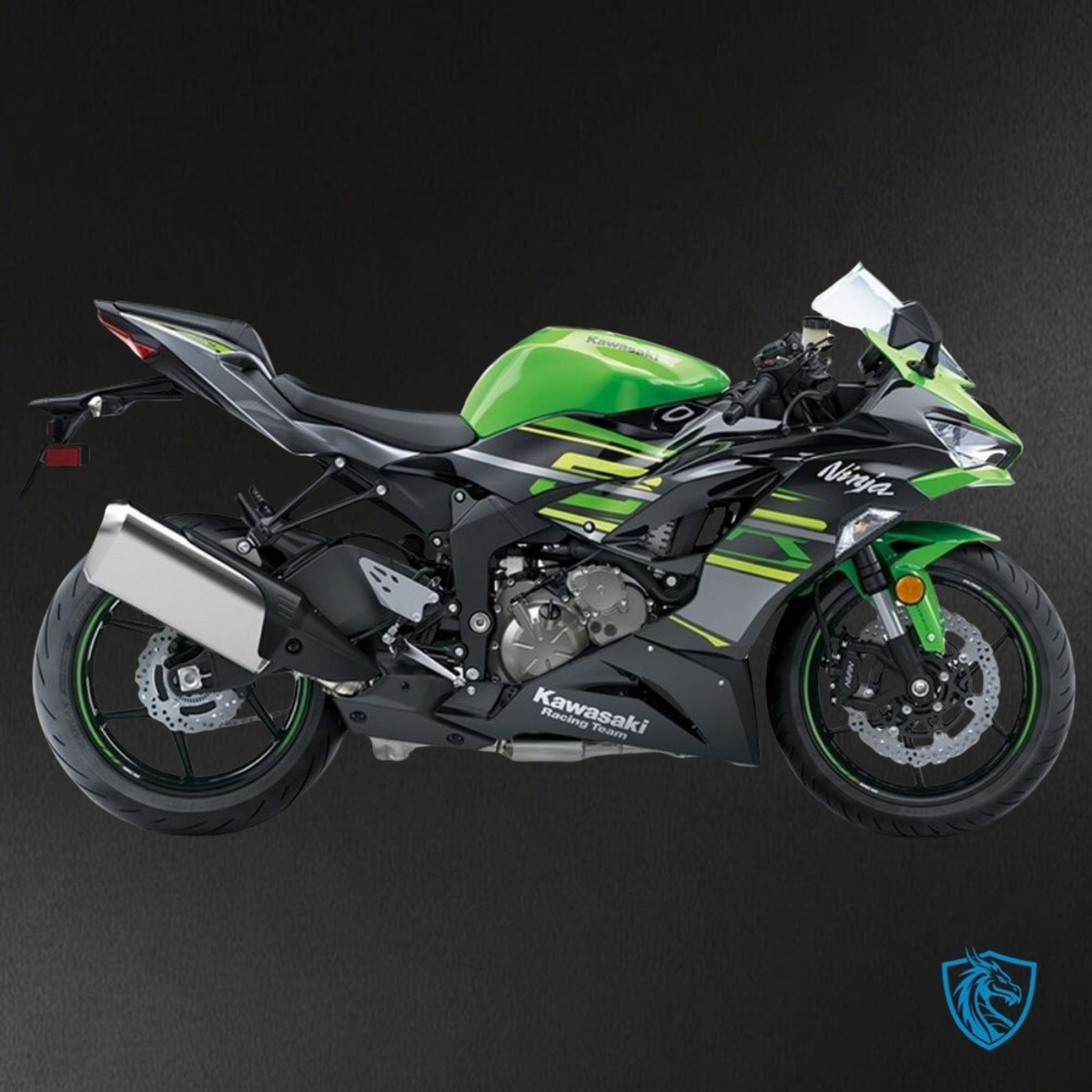 Kawasaki ZX-6R ZX636 (2019-2020) Black & Green - Replacement Motorcycle Fairings Kit