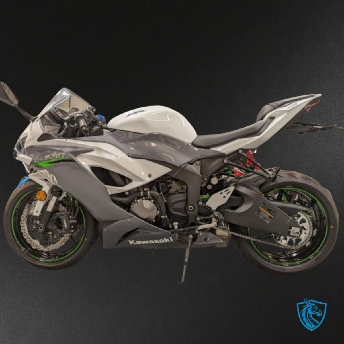 Kawasaki ZX-6R ZX636 (2019–2020) Glossy Gray & White ABS Bodywork - Fairings Kit