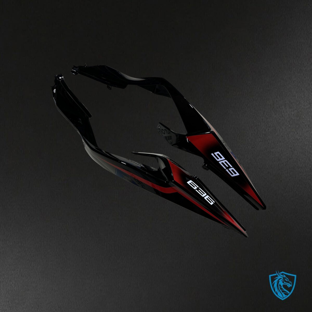Kawasaki ZX-6R ZX636 (2019–2020) Glossy Black, Red & White - Replacement Motorcycle Fairings Kit