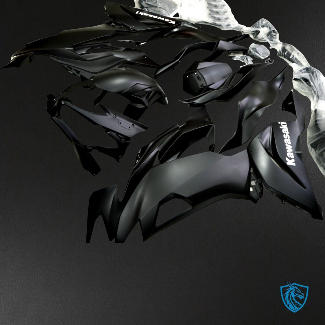 Kawasaki ZX-6R ZX636 (2019–2020) Matte Black - Custom ABS Fairing Kit