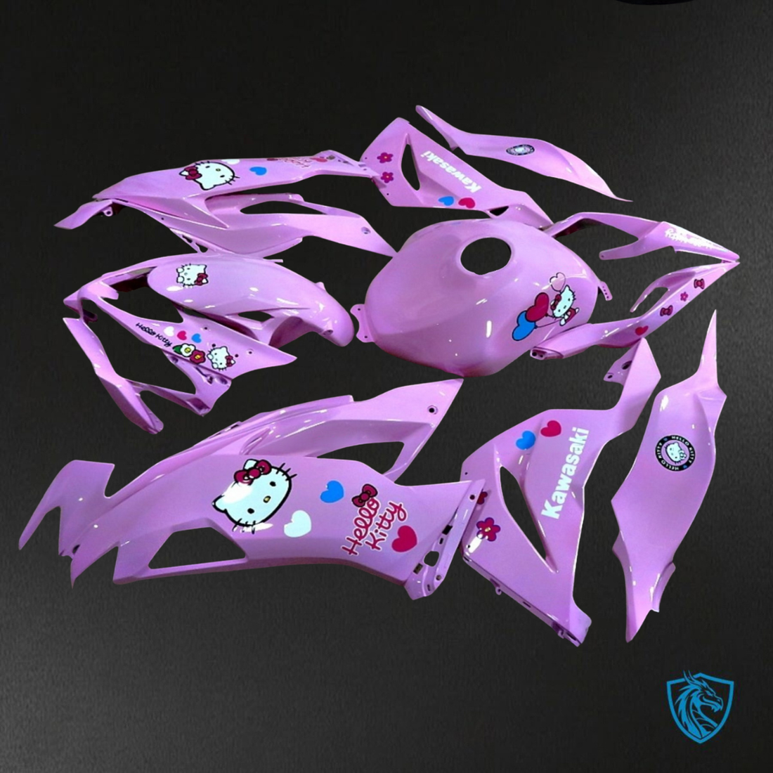 Kawasaki ZX-6R ZX636 (2019-2020) Pink Hello Kitty - Replacement Motorcycle Fairings Kit