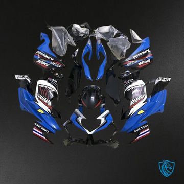 Kawasaki ZX-6R ZX636 (2019-2020) Black & Blue Monster - Custom ABS Fairing Kit