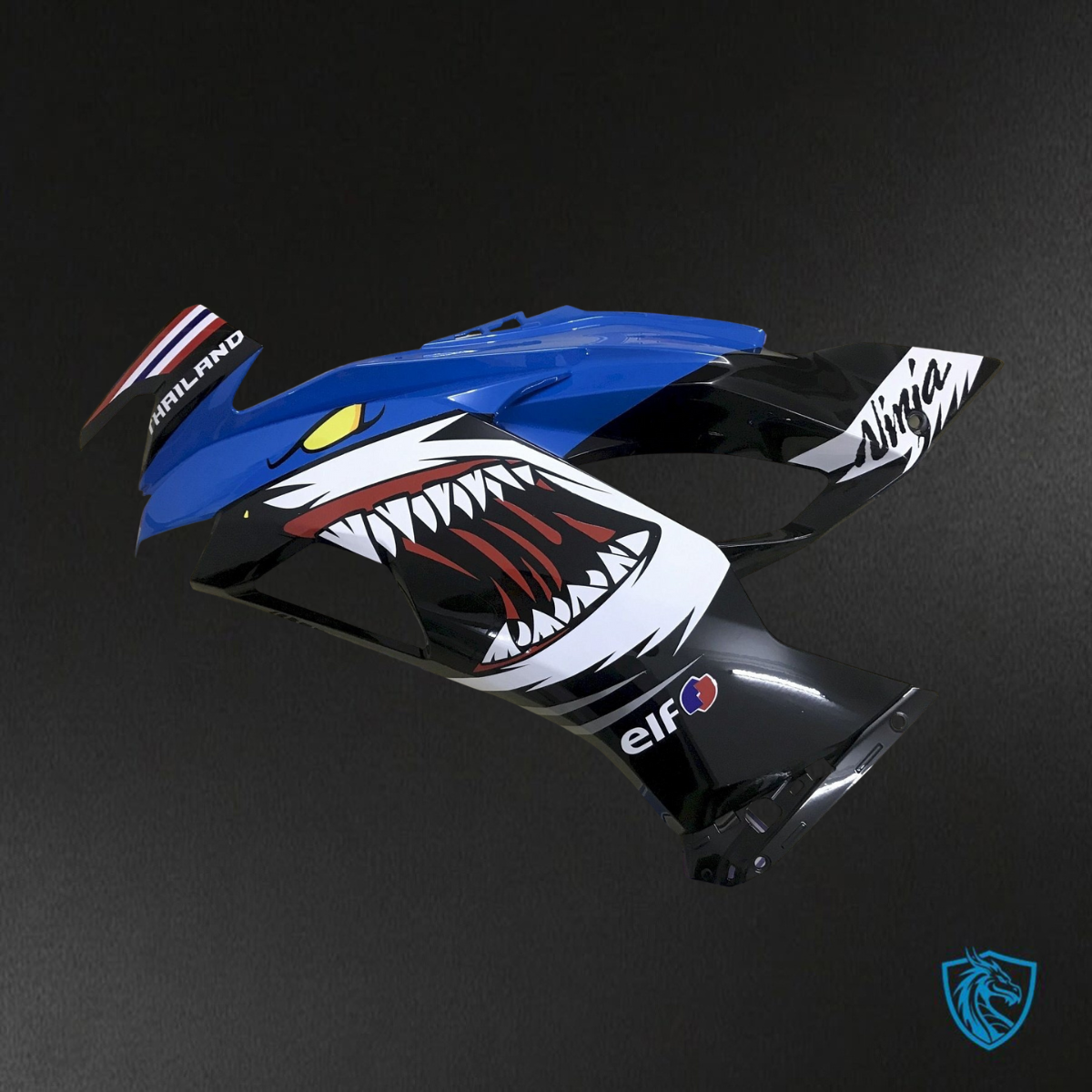 Kawasaki ZX-6R ZX636 (2019-2020) Black & Blue Monster - Custom ABS Fairing Kit