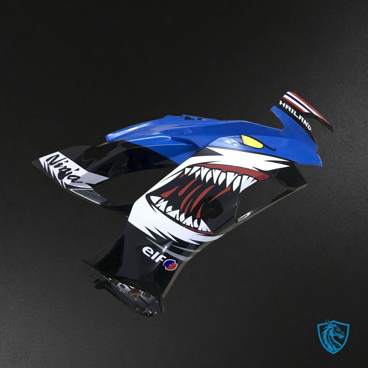 Kawasaki ZX-6R ZX636 (2019-2020) Black & Blue Monster - Custom ABS Fairing Kit