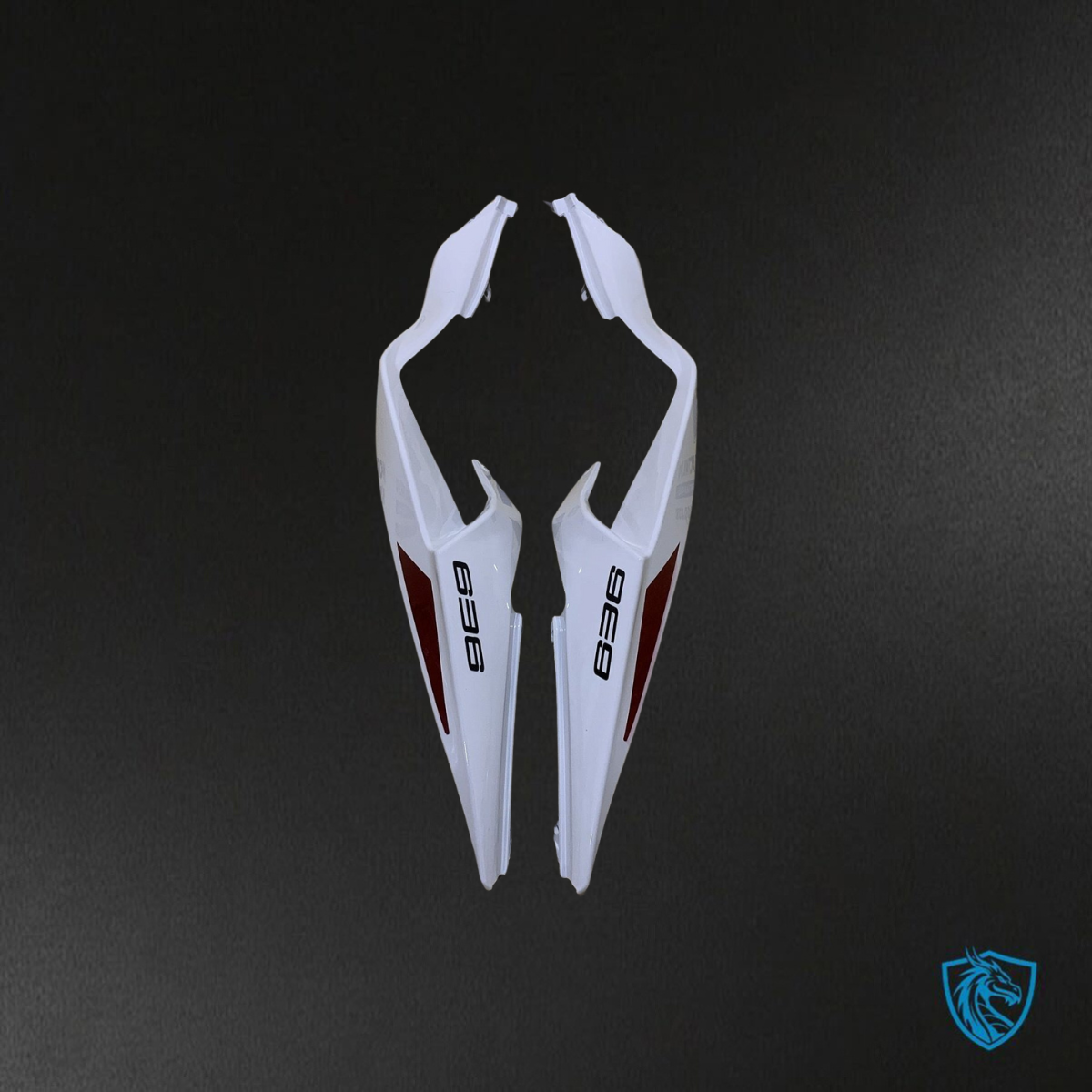 Kawasaki ZX-6R ZX636 (2023–2024) White & Gray Logo - Replacement Motorcycle Fairings Kit