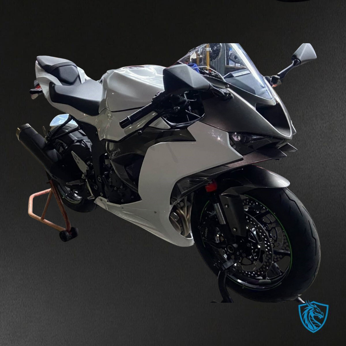 Kawasaki ZX-6R ZX636 (2023–2024) Glossy White & Black ABS Bodywork - Fairings Kit