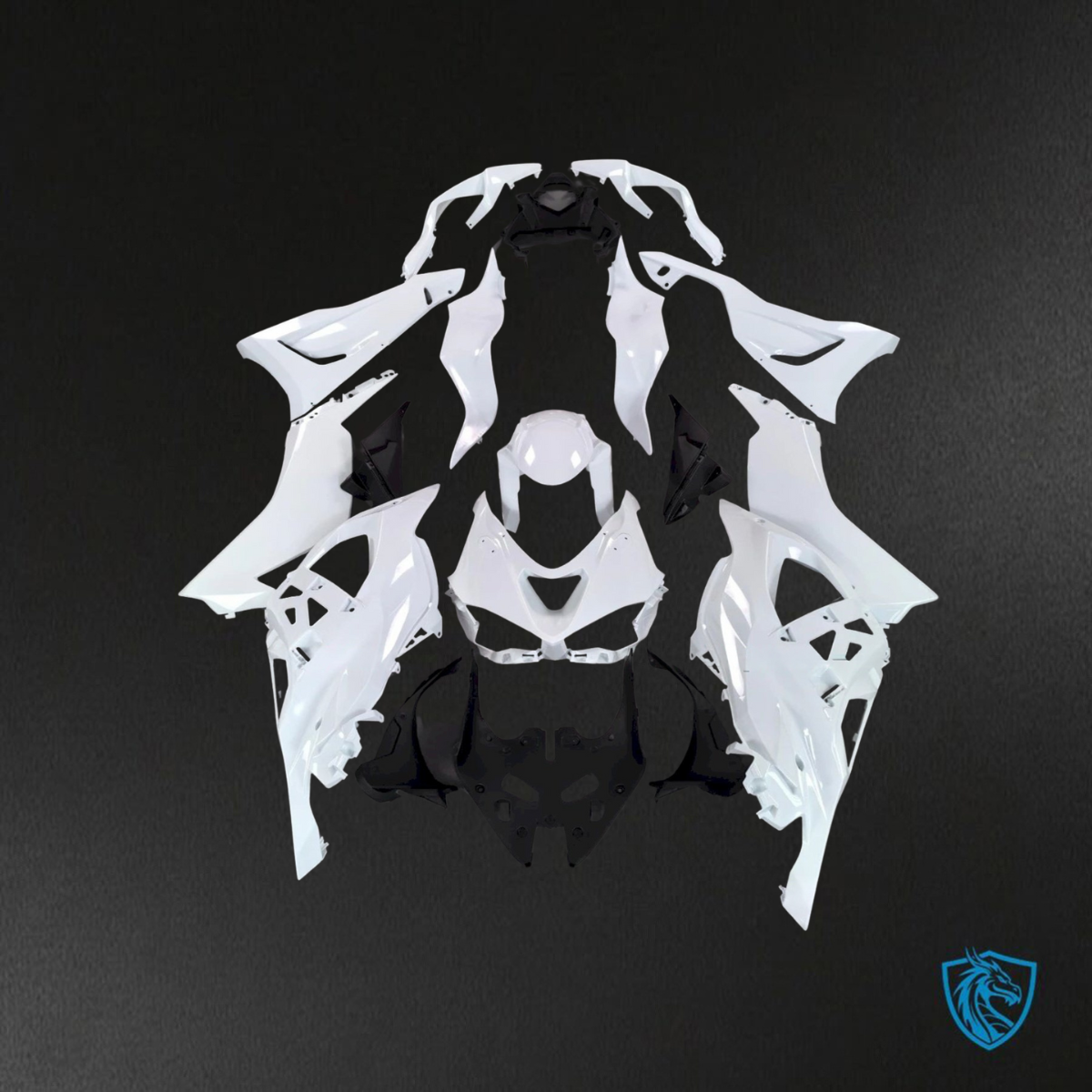 Kawasaki ZX-6R ZX636 (2023–2024) Glossy White - Custom ABS Fairing Kit