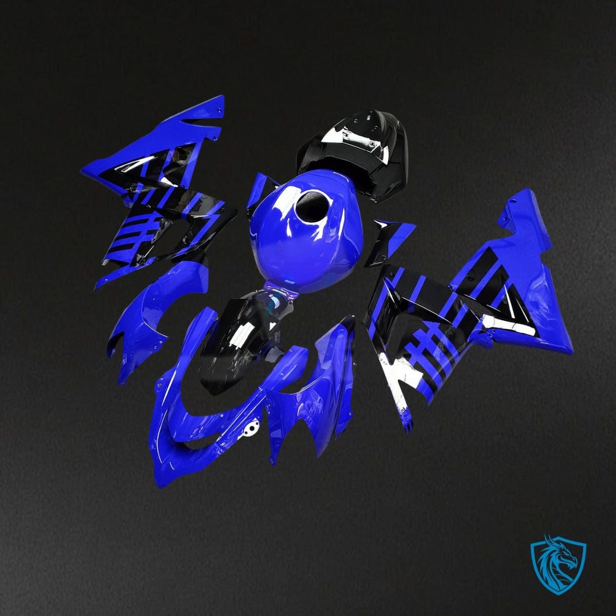 Kawasaki ZX10R (2004-2005) Gloss Blue & Black Fairing Kit | ABS Bodywork
