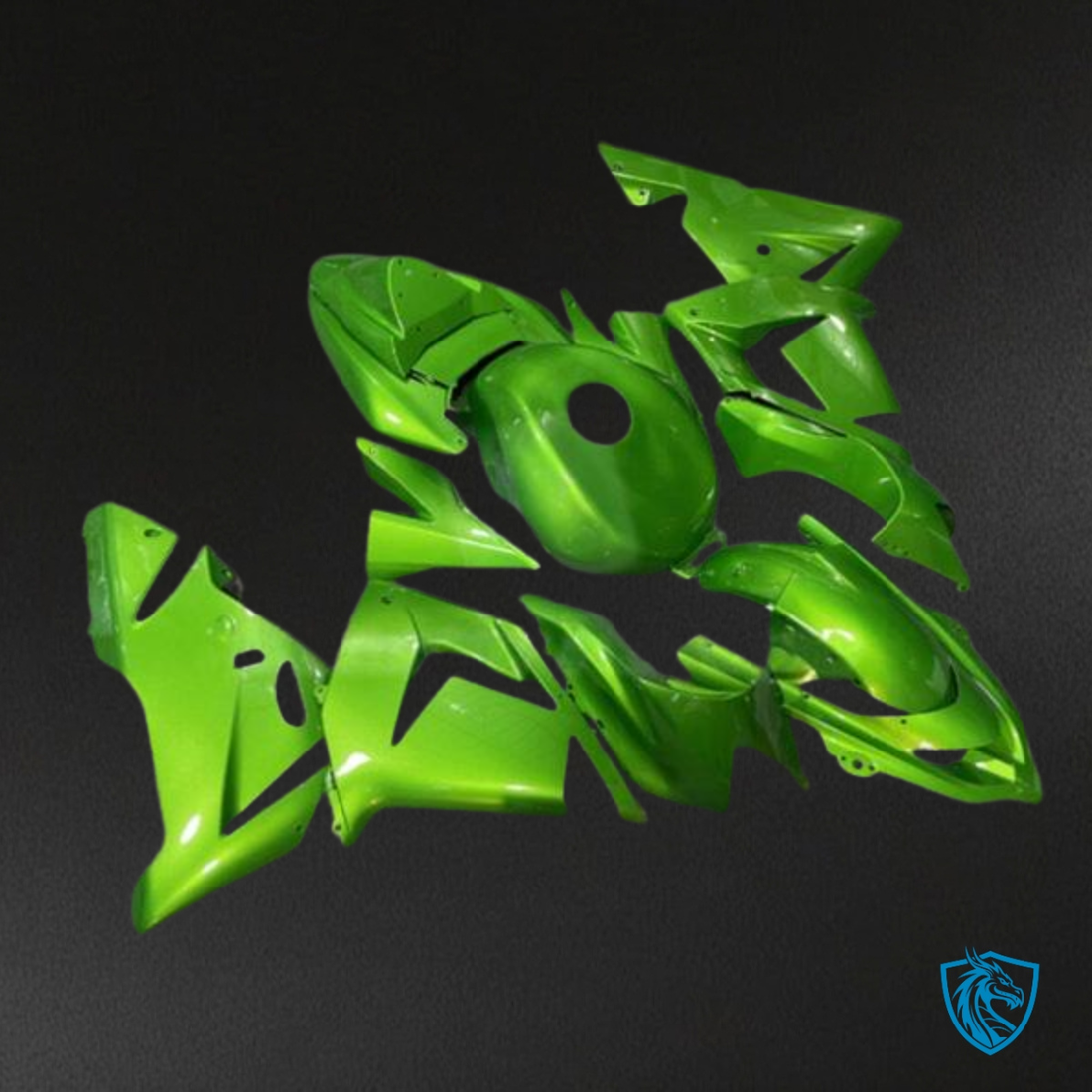 Kawasaki ZX10R (2004-2005) Gloss Green Fairing Kit - Aftermarket ABS Bodywork