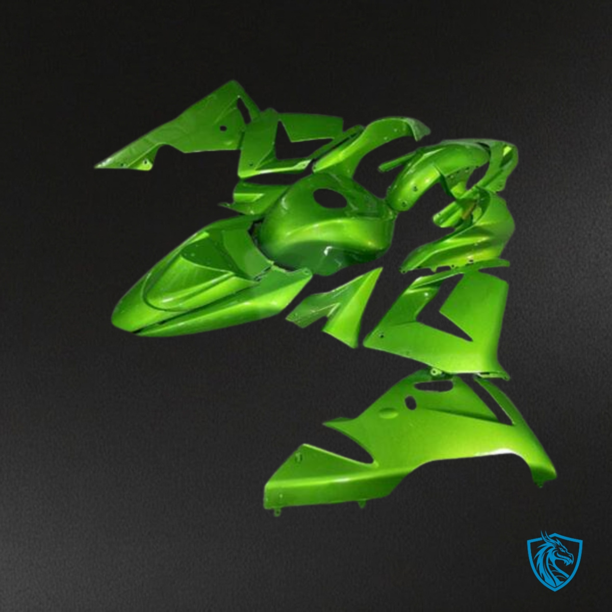 Kawasaki ZX10R (2004-2005) Gloss Green Fairing Kit - Aftermarket ABS Bodywork