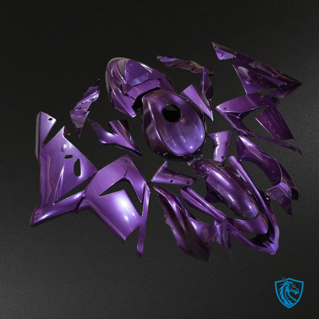 Kawasaki ZX10R (2004-2005) Gloss Purple Fairing Kit - Aftermarket ABS Bodywork