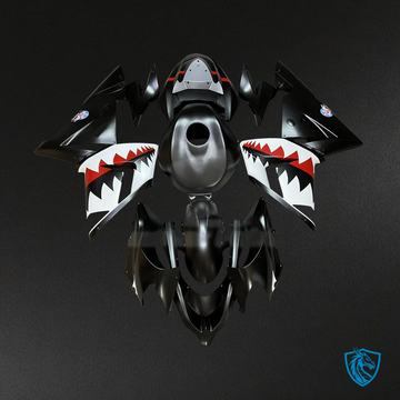 Kawasaki ZX10R (2004-2005) Shark Black, White & Red - MERGEment Motorcycle Fairings Kit