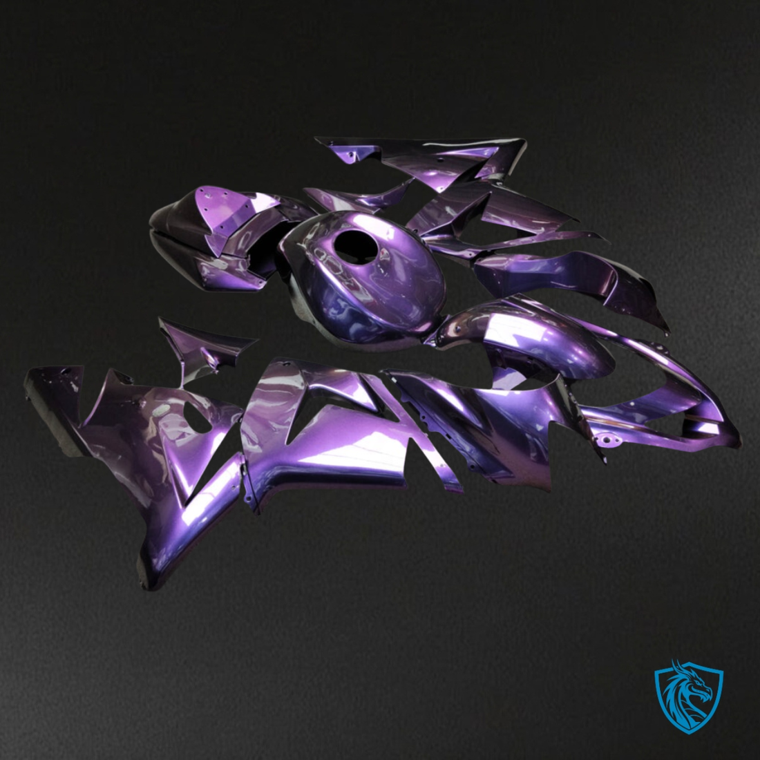 Kawasaki ZX10R (2004-2005) Purple & Black - MERGEment Motorcycle Fairings Kit