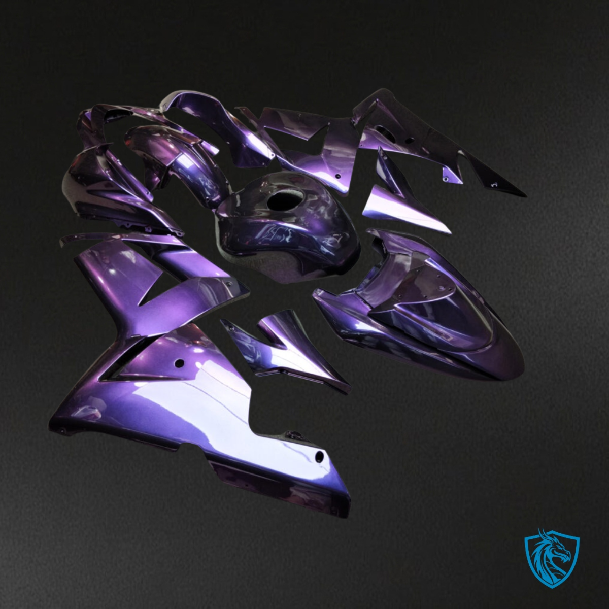 Kawasaki ZX10R (2004-2005) Purple & Black - MERGEment Motorcycle Fairings Kit