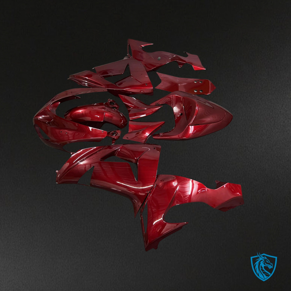 Kawasaki ZX10R (2006-2007) Red & Black - Custom ABS Fairing Kit