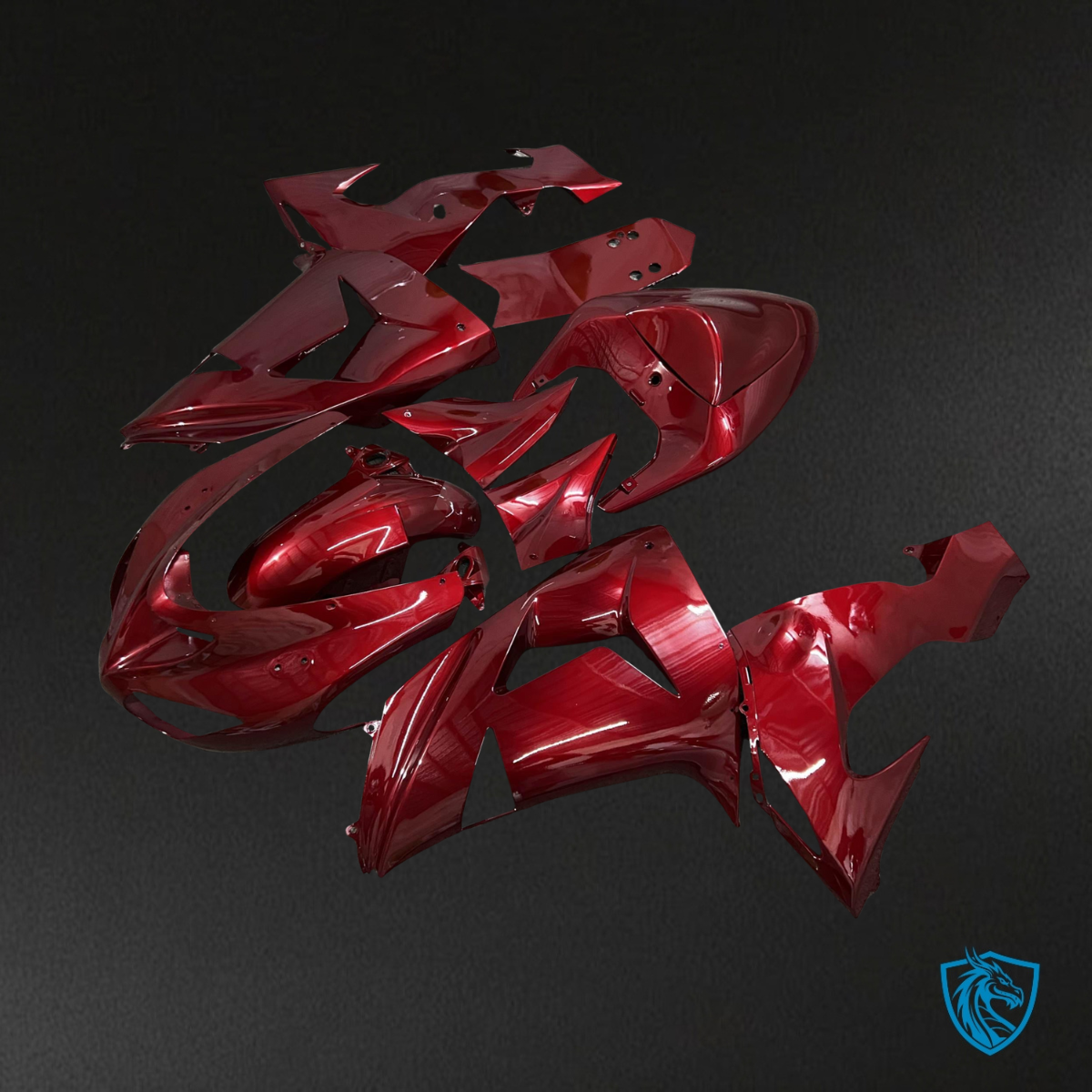 Kawasaki ZX10R (2006-2007) Red & Black - Custom ABS Fairing Kit