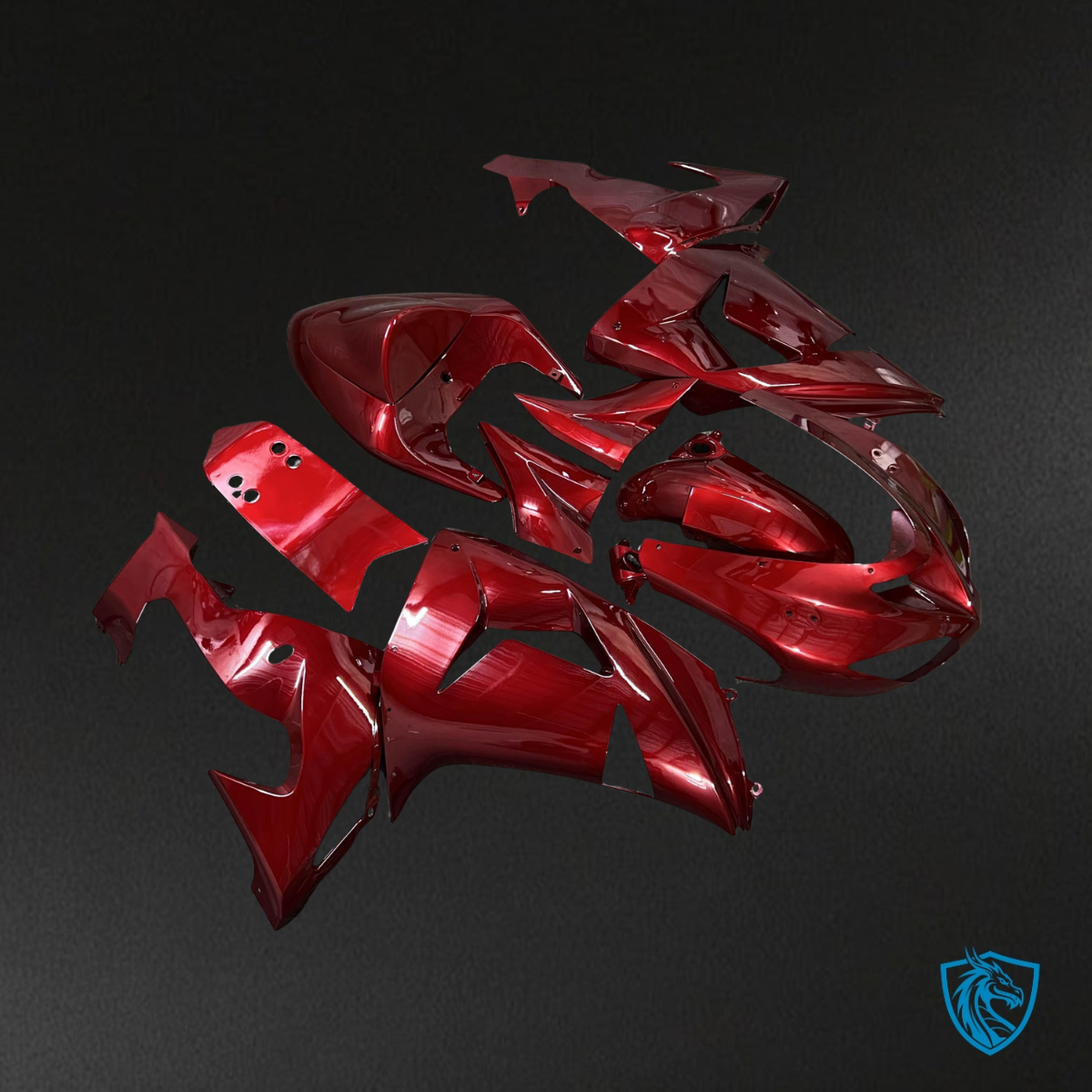 Kawasaki ZX10R (2006-2007) Red & Black - Custom ABS Fairing Kit