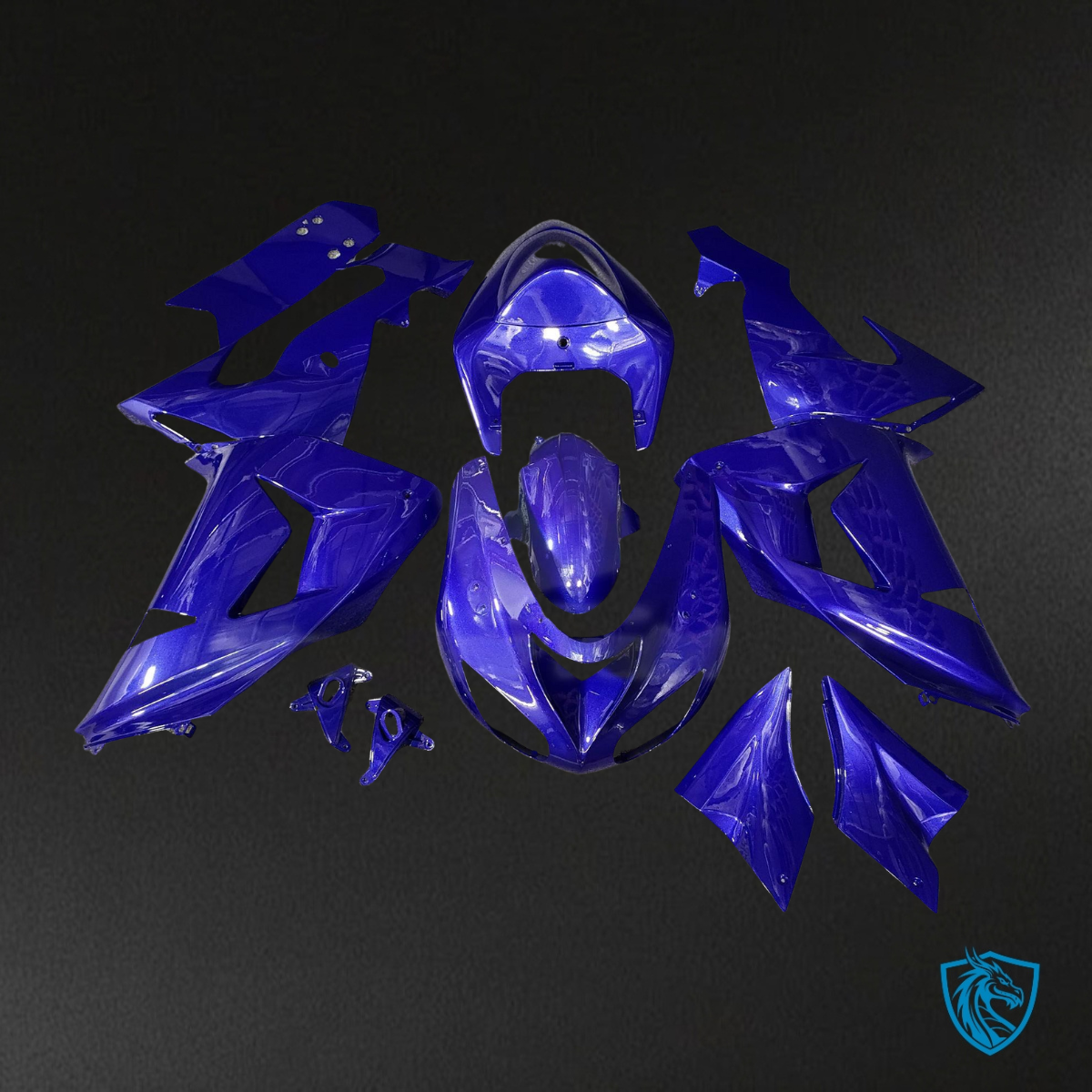 Kawasaki ZX10R (2006-2007) Blue & Black - MERGEment Motorcycle Fairings Kit