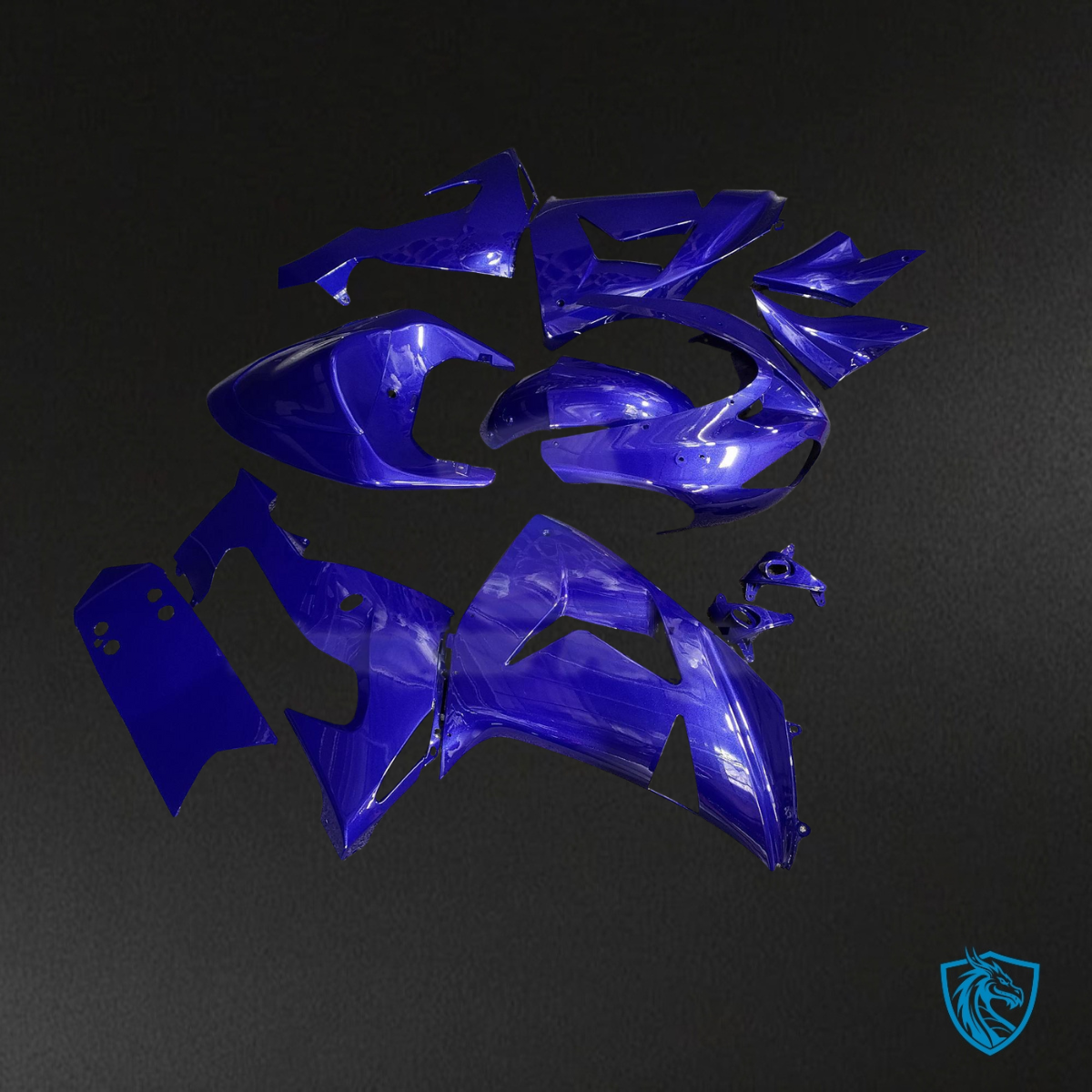 Kawasaki ZX10R (2006-2007) Blue & Black - MERGEment Motorcycle Fairings Kit
