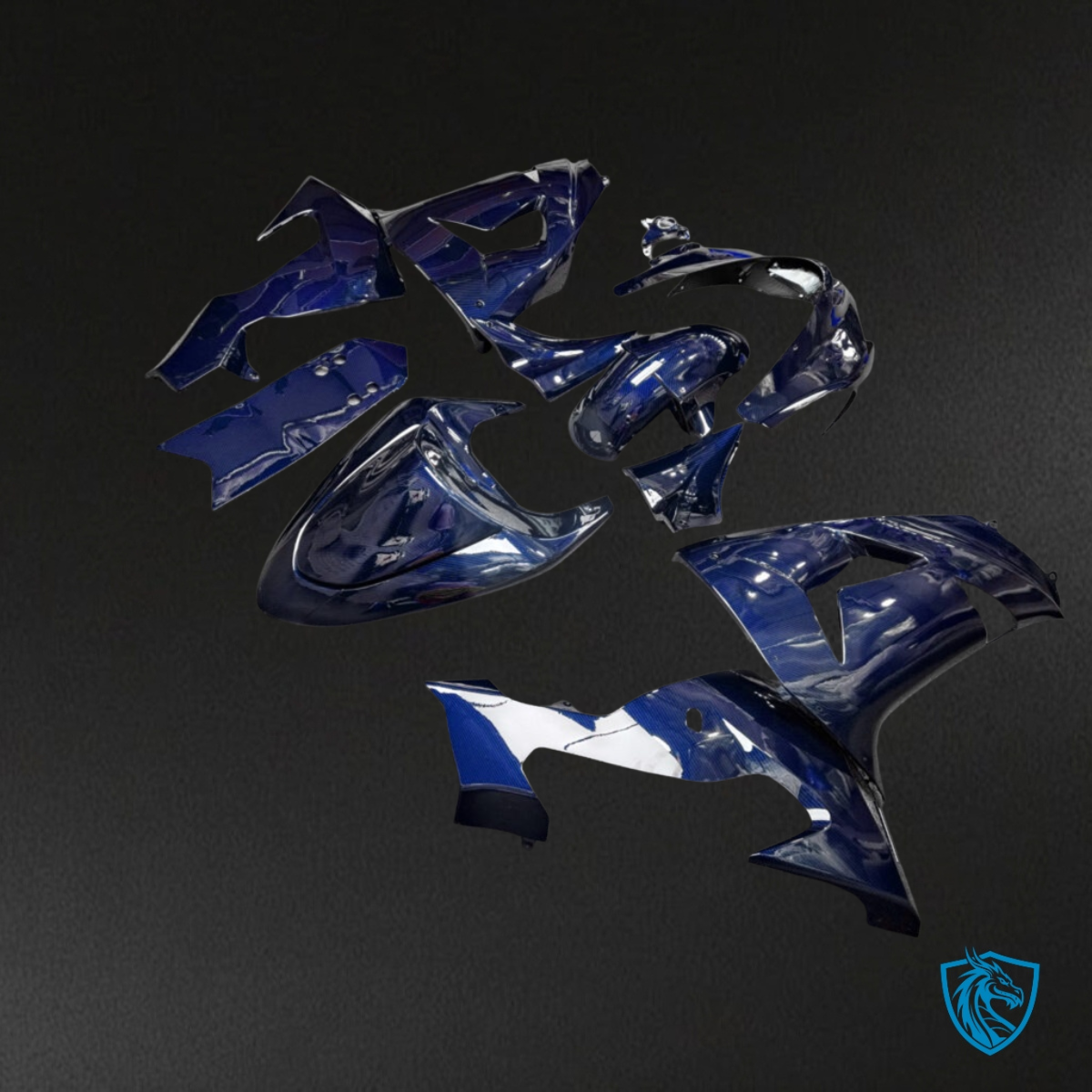 Kawasaki ZX10R (2006-2007) Light Blue & White - Custom ABS Fairing Kit