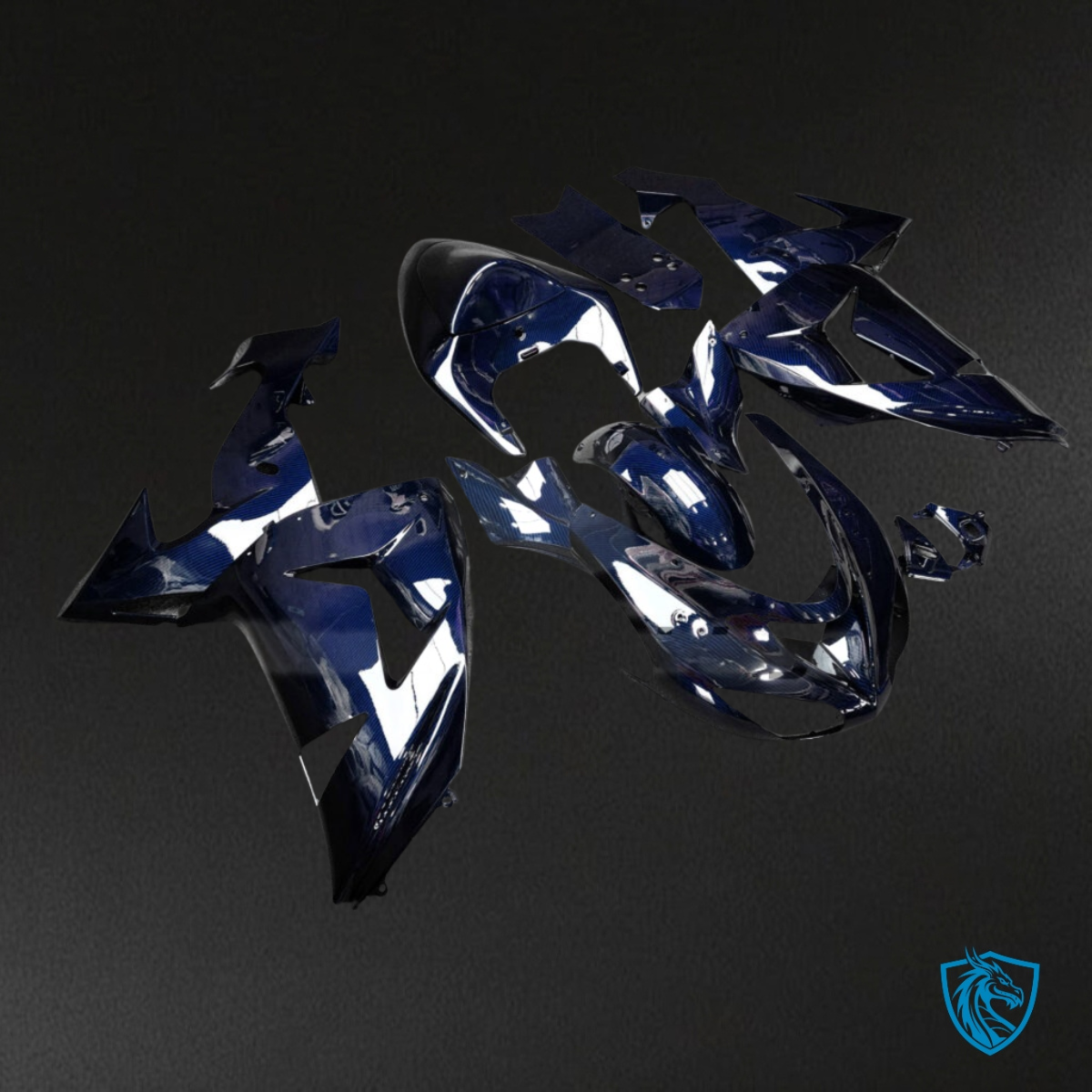 Kawasaki ZX10R (2006-2007) Light Blue & White - Custom ABS Fairing Kit