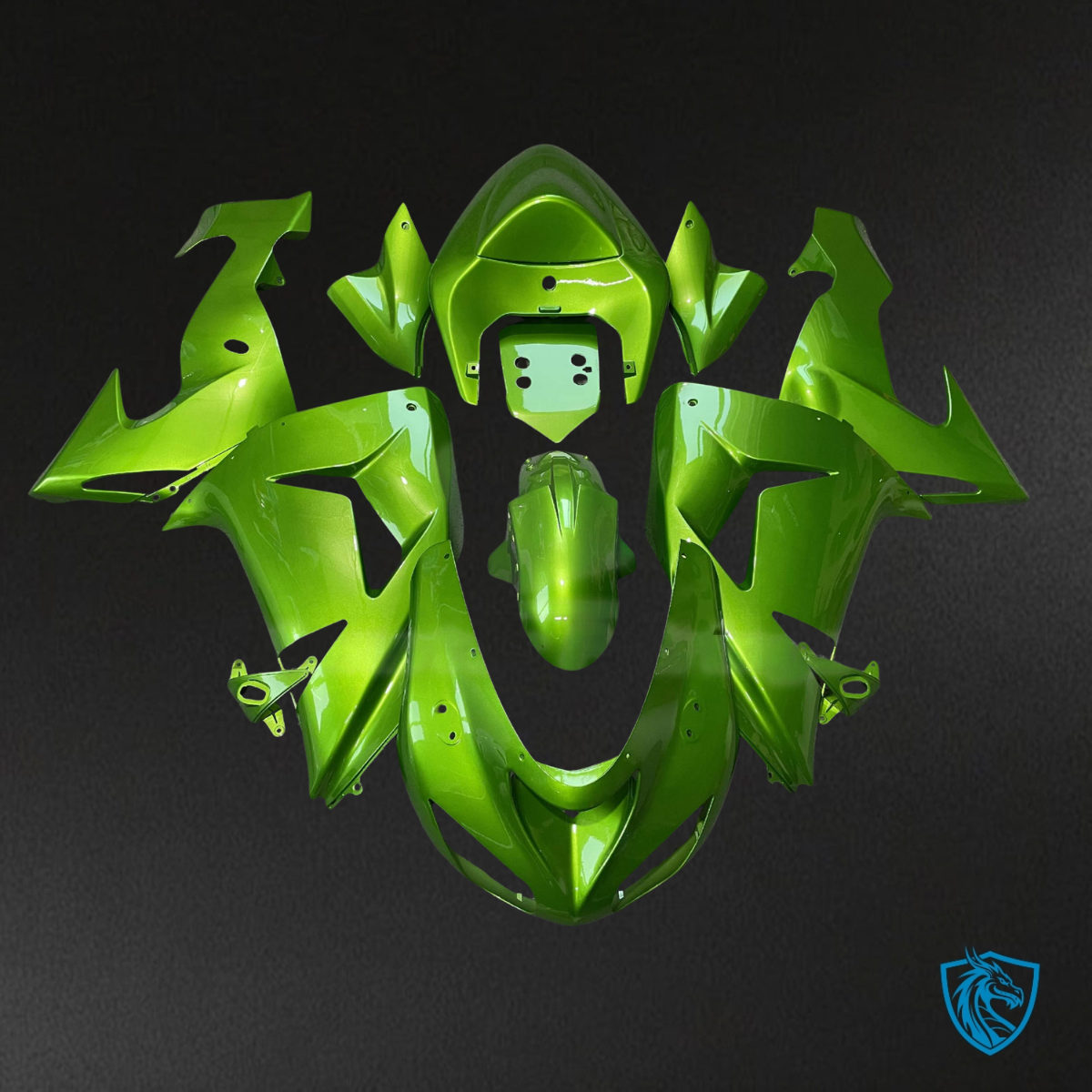 Kawasaki ZX10R (2006-2007) Gloss Green - MERGEment Motorcycle Fairings Kit