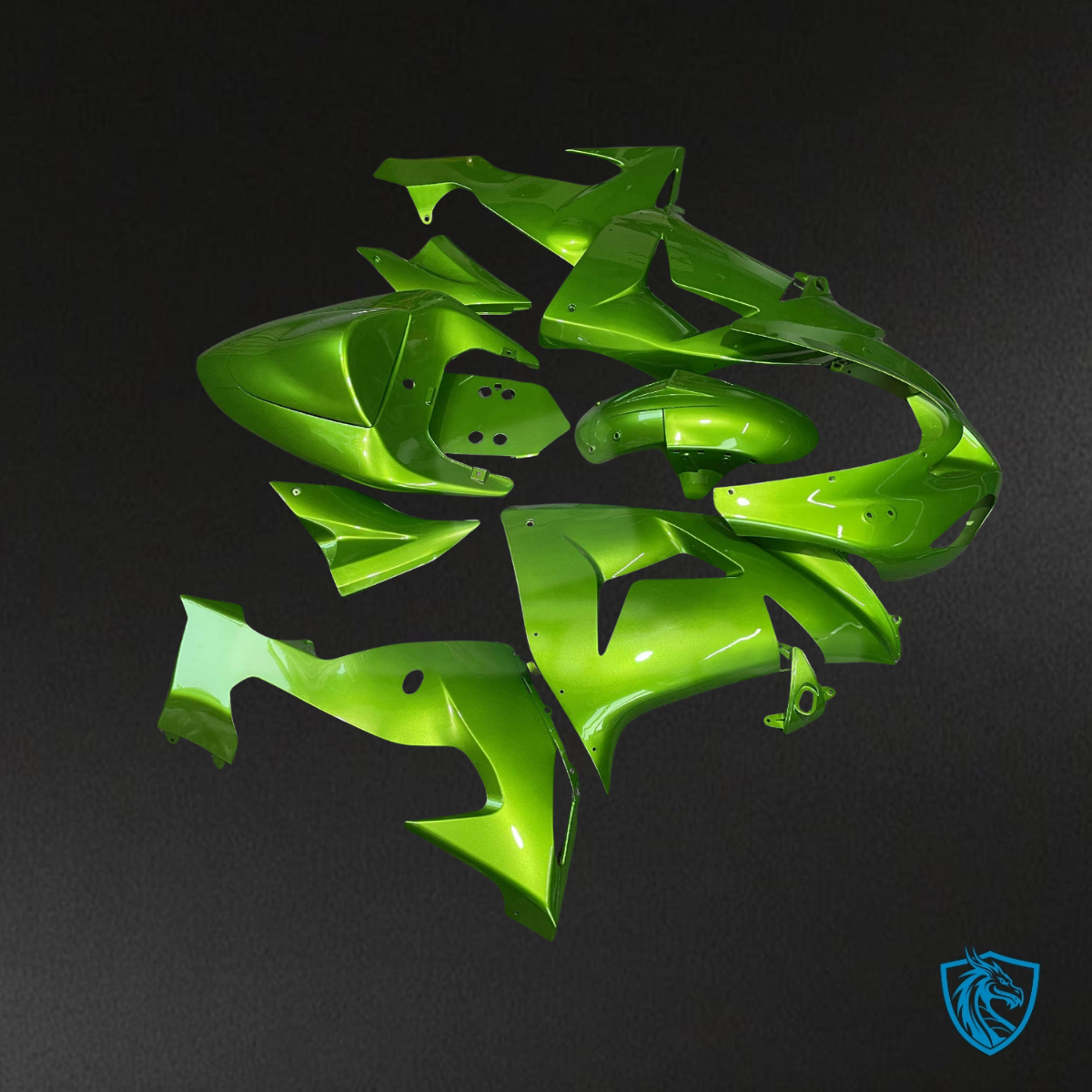 Kawasaki ZX10R (2006-2007) Gloss Green - MERGEment Motorcycle Fairings Kit