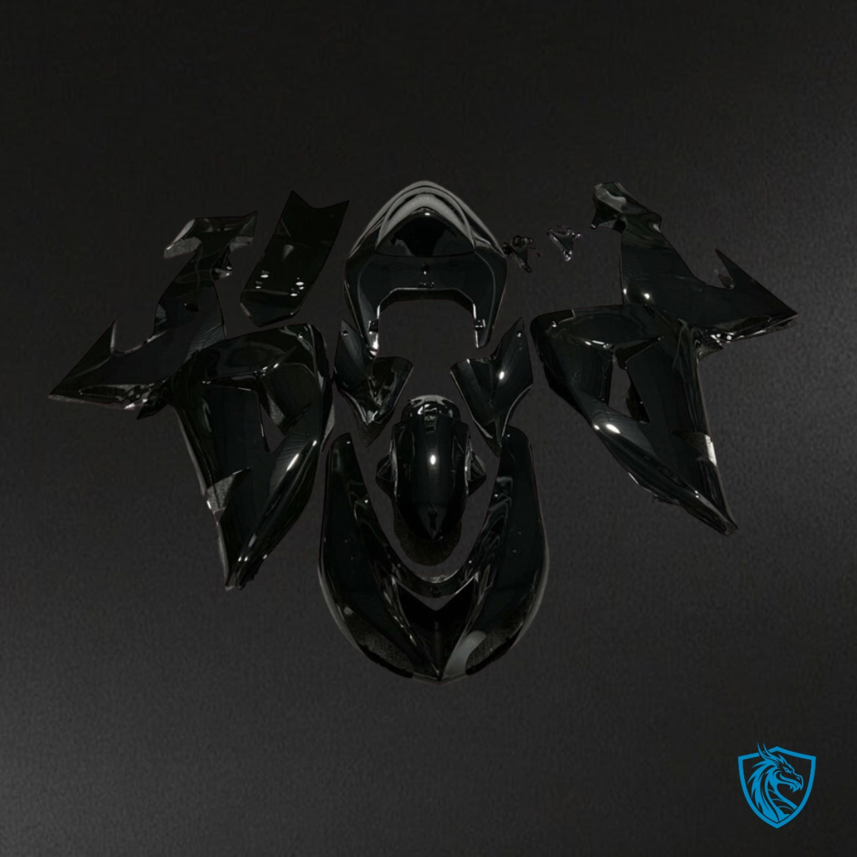 Kawasaki ZX10R (2006-2007) Gloss Black Fairing Kit - Aftermarket ABS Bodywork