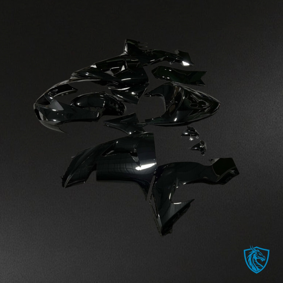 Kawasaki ZX10R (2006-2007) Gloss Black Fairing Kit - Aftermarket ABS Bodywork
