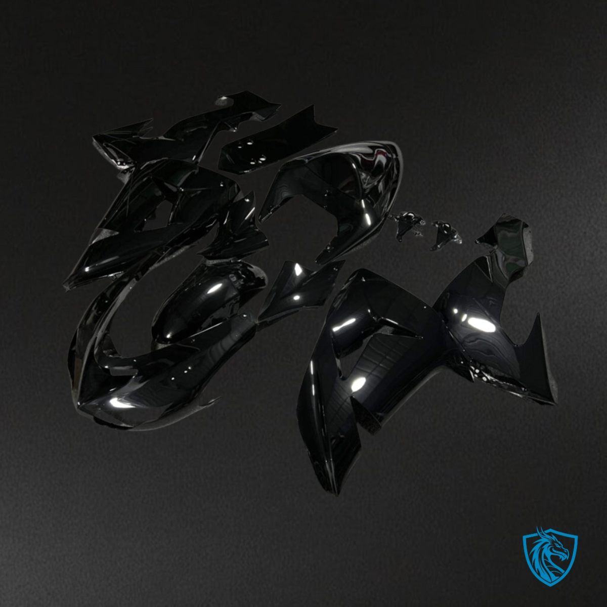Kawasaki ZX10R (2006-2007) Gloss Black Fairing Kit - Aftermarket ABS Bodywork