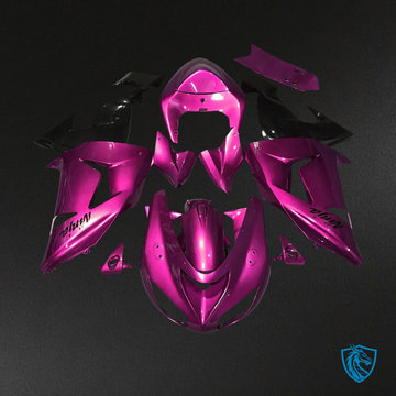 Kawasaki ZX10R (2006-2007) Gloss Pink Carbon Fiber Style Fairing Kit | ABS Bodywork
