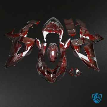 Kawasaki ZX10R (2006-2007) Gloss Red & White Carbon Fiber Style Fairing Kit | ABS Bodywork