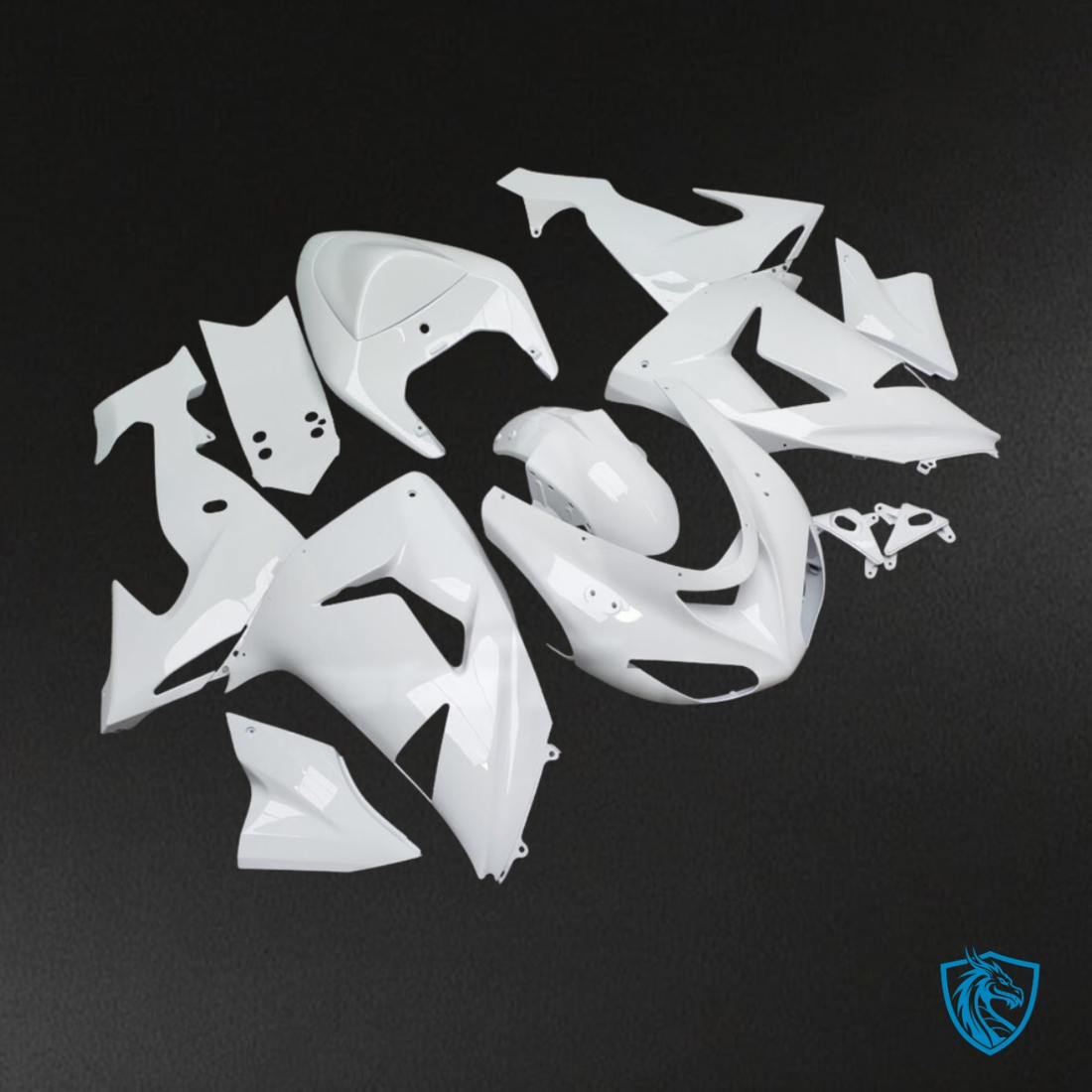 Kawasaki ZX10R (2006-2007) Gloss White Plain Fairing Kit | ABS Bodywork