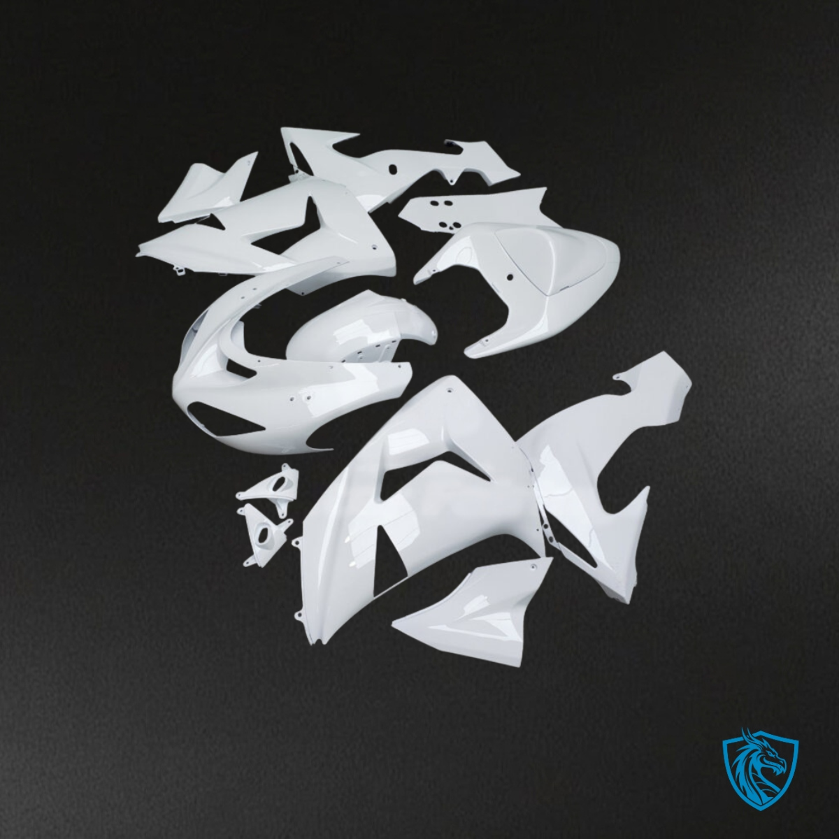 Kawasaki ZX10R (2006-2007) Gloss White Plain Fairing Kit | ABS Bodywork
