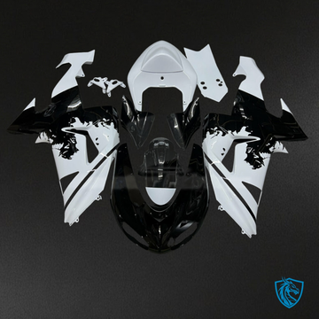 Kawasaki ZX10R (2006-2007) Gloss White & Black Knight Fairing Kit - Aftermarket ABS Bodywork