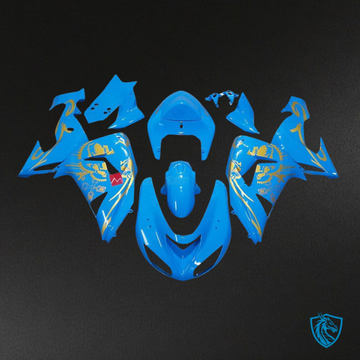 Kawasaki ZX10R (2006-2007) Light Blue & Gold - MERGEment Motorcycle Fairings Kit